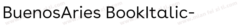 BuenosAries BookItalic字体转换